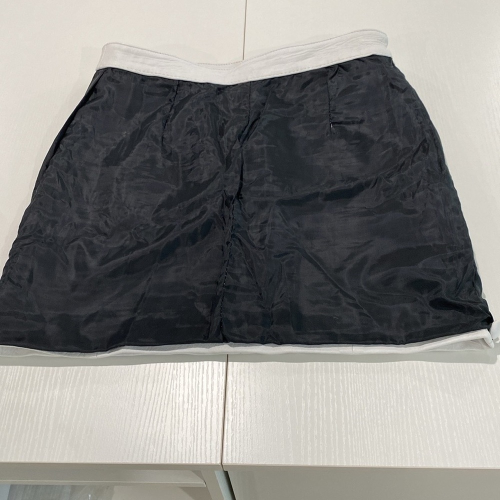 Vintage white leather mini skirt size medium by Edarly Mexico - Picture 9 of 12